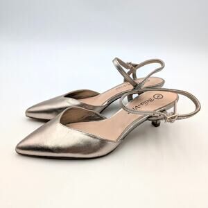 Bella Vita Katriana Kitten Heel Pump Women's Champagne Leather Sz US6.5W EU36.5